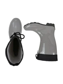 Gummistiefel de Fieselregen Langschaft in silbergrau/schwarz