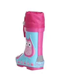 Gummistiefel Eulen in Türkis