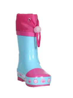 Gummistiefel Eulen in Türkis