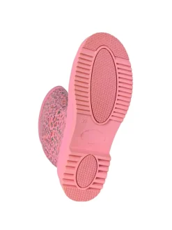 Gummistiefel Flowers High Langschaft in rosa