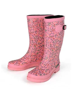 Gummistiefel Flowers High Langschaft in rosa