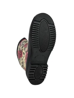 Gummistiefel Ghost Halbschaft in beige gemustert