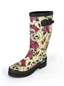 Gummistiefel Ghost Langschaft in beige gemustert