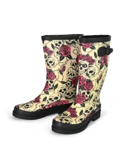 Gummistiefel Ghost Langschaft in beige gemustert