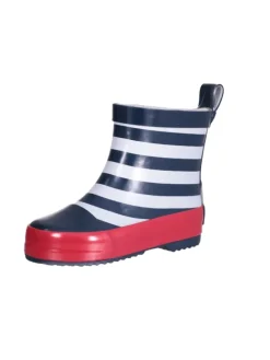 Gummistiefel Halbschaft maritim in Marine/weiß