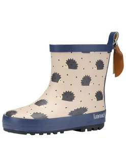 Gummistiefel in Beige/ Dunkelblau