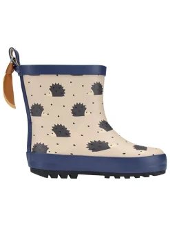 Gummistiefel in Beige/ Dunkelblau