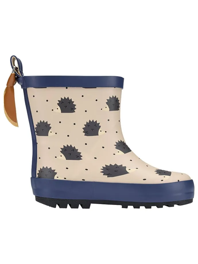 Gummistiefel in Beige/ Dunkelblau