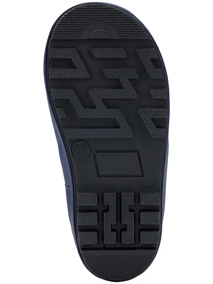 Gummistiefel in Beige/ Dunkelblau