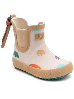 Gummistiefel in Beige/ Weiß