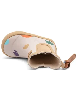 Gummistiefel in Beige/ Weiß