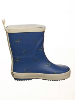 Gummistiefel in Blau/ Beige