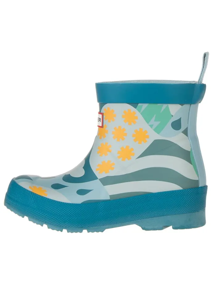 Gummistiefel in Blau/ Gelb