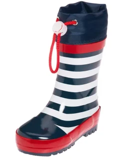 Gummistiefel in Dunkelblau/ Weiß