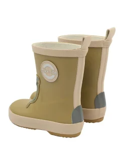 Gummistiefel in Khaki/ Creme