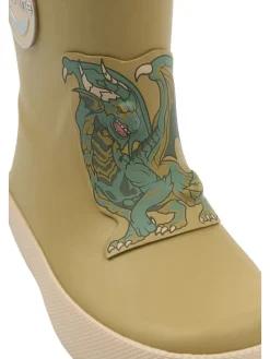 Gummistiefel in Khaki/ Creme