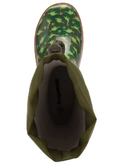 Gummistiefel in Khaki/ Orange