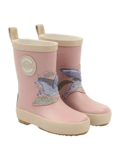 Gummistiefel in Rosa/ Creme