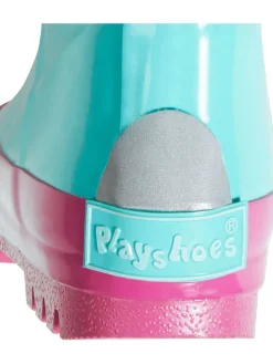 Gummistiefel in Türkis/ Pink