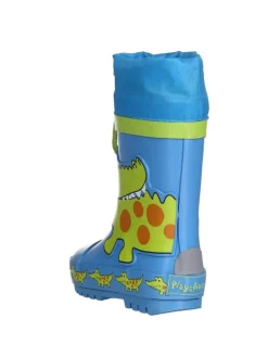 Gummistiefel Krokodil in Blau/Grün