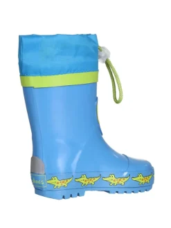 Gummistiefel Krokodil in Blau/Grün