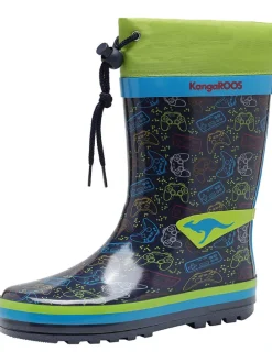 Gummistiefel "K-Summerrain" in Dunkelblau/ Grün