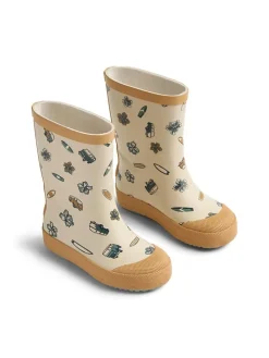 Gummistiefel "Muddy" in Creme/ Gelb