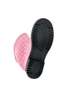 Gummistiefel Ocean High Langschaft in Pink mit weißen Punkten