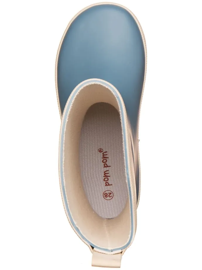 Gummistiefel "Solid" in Hellblau/ Beige
