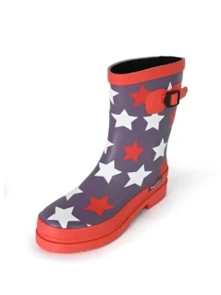 Gummistiefel Stars Halbschaft in grau