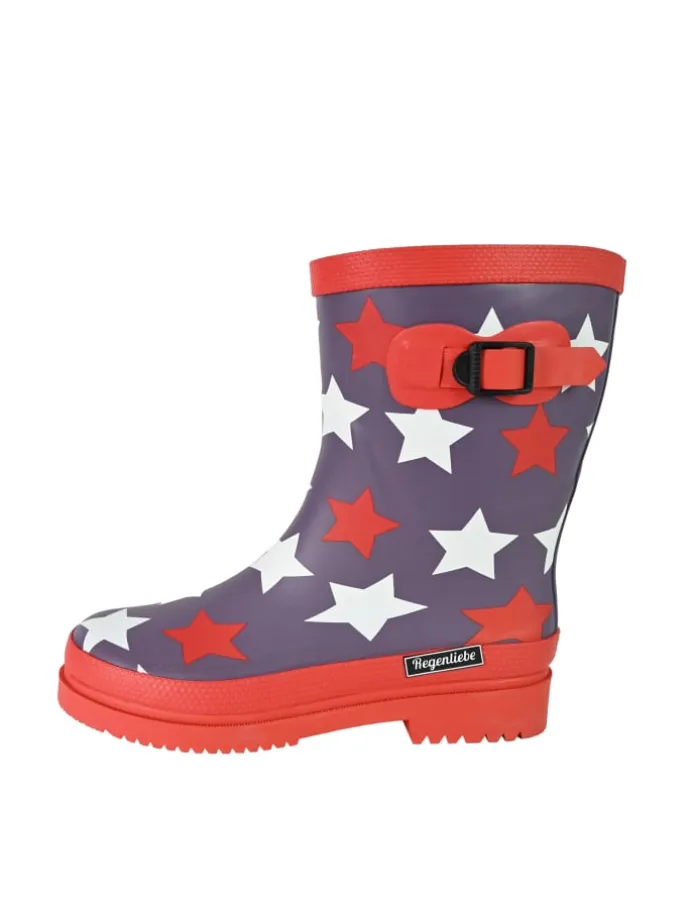 Gummistiefel Stars Halbschaft in grau