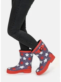 Gummistiefel Stars Halbschaft in grau