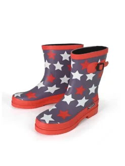 Gummistiefel Stars Halbschaft in grau