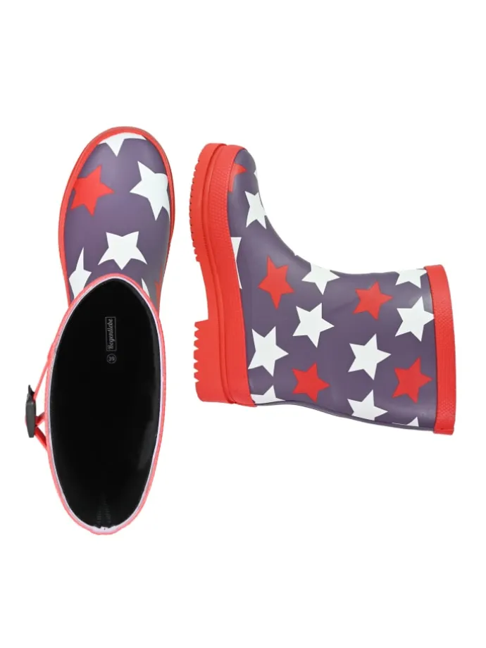 Gummistiefel Stars Halbschaft in grau