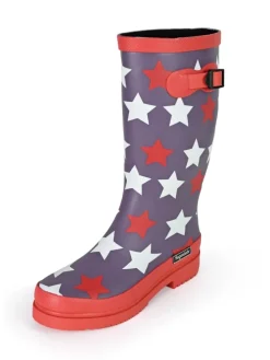 Gummistiefel Stars Hoch-Langschaft in grau