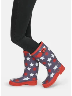 Gummistiefel Stars Hoch-Langschaft in grau