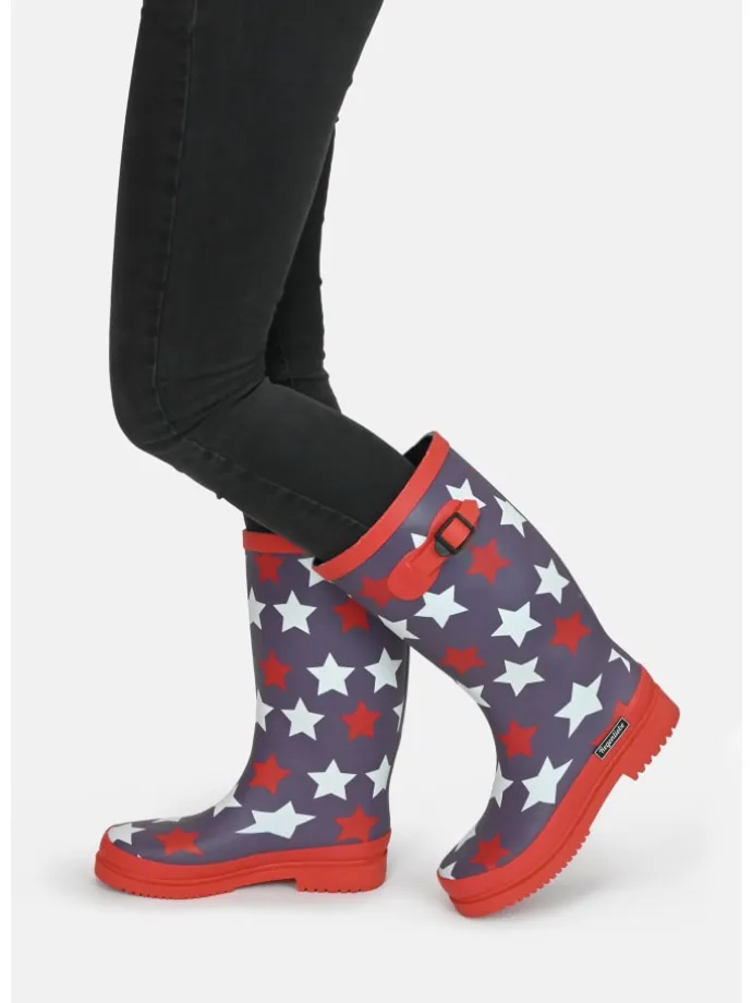 Gummistiefel Stars Hoch-Langschaft in grau