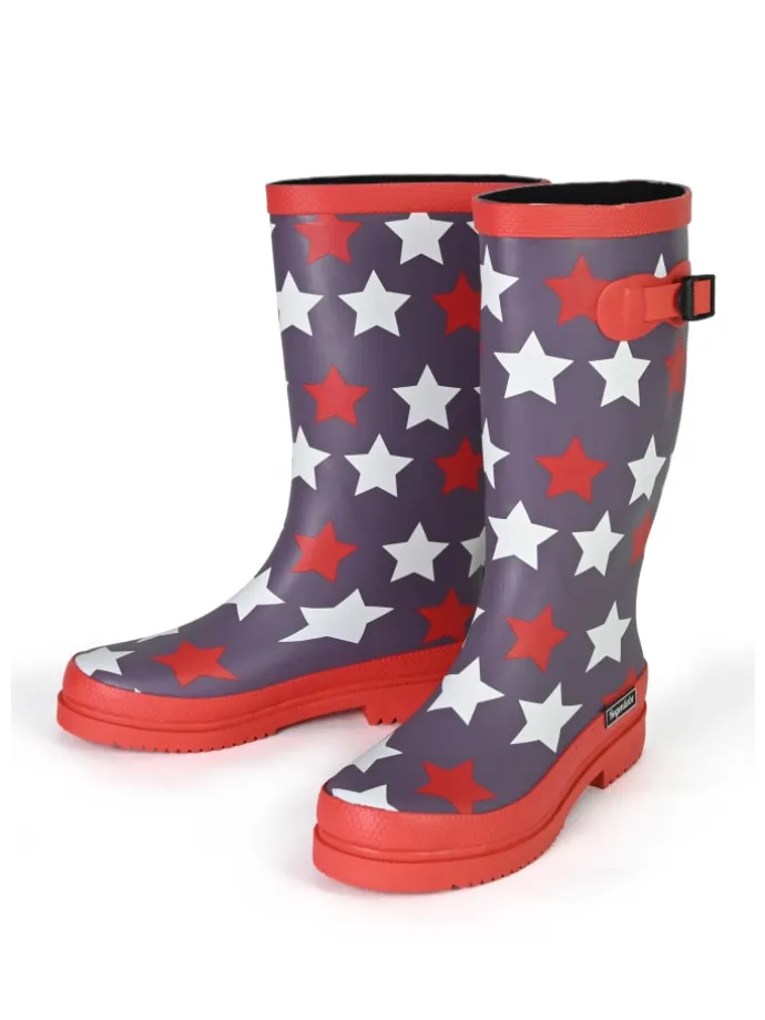 Gummistiefel Stars Hoch-Langschaft in grau