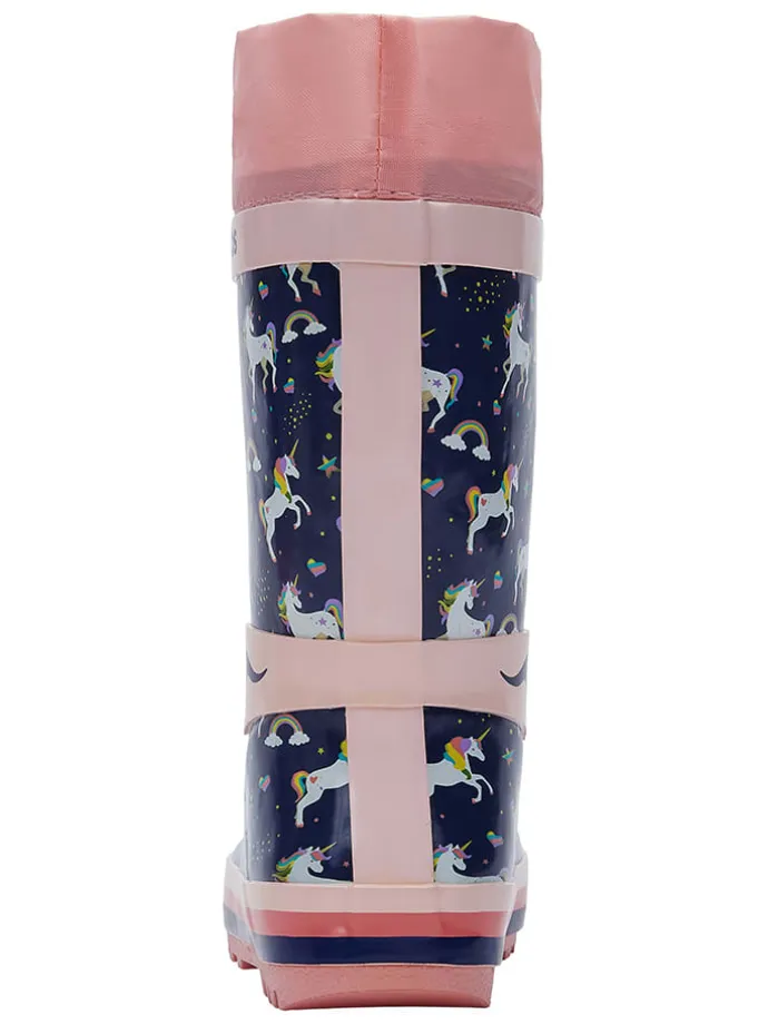 Gummistiefel "Summerrain" in Dunkelblau/ Rosa