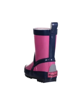 Gummistiefel uni in Pink/Marine