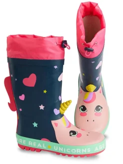 Gummistiefel "Unicorn" in Dunkelblau