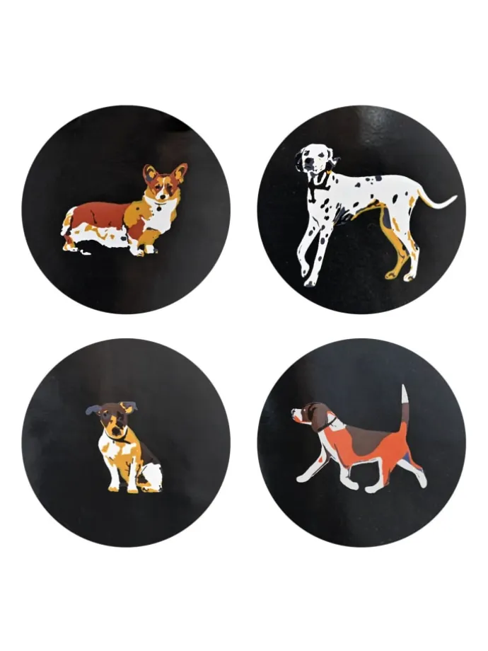 Gummistiefel Waldi Langschaft mit Hunde Motiv in schwarz