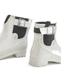 Gummistiefelette in grau