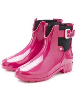 Gummistiefelette in pink