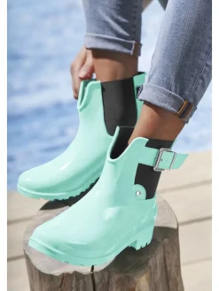 Gummistiefelette in türkis