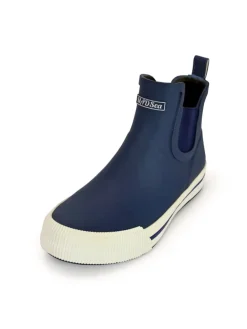 Gummistiefelette Short Story in Dunkelblau/Weiß