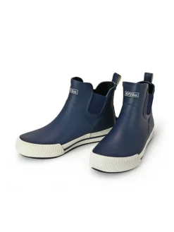 Gummistiefelette Short Story in Dunkelblau/Weiß