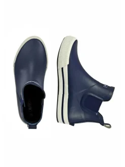 Gummistiefelette Short Story in Dunkelblau/Weiß