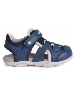 Halbsandalen "Agasim" in Dunkelblau/ Rosa