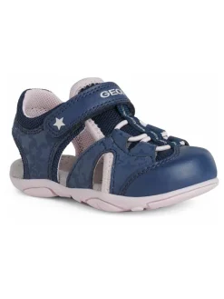 Halbsandalen "Agasim" in Dunkelblau/ Rosa